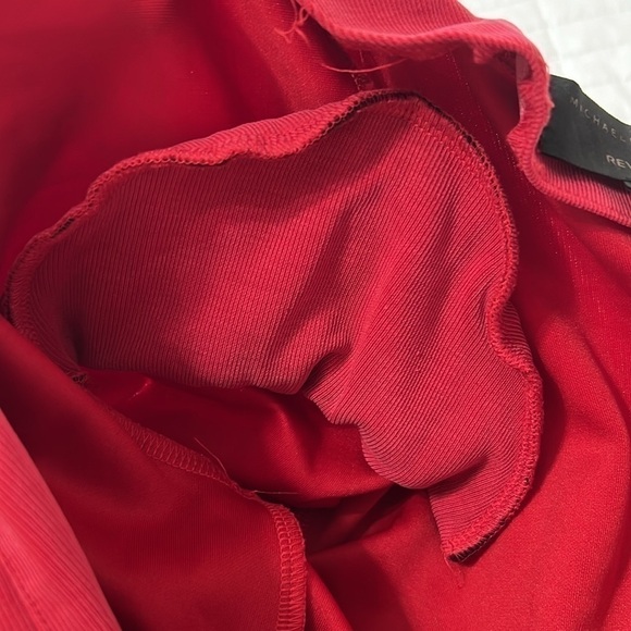 Michael Costello Beautrix Cut Out Long Sleeve Mini Dress in Red Size XS - Picture 9 of 11